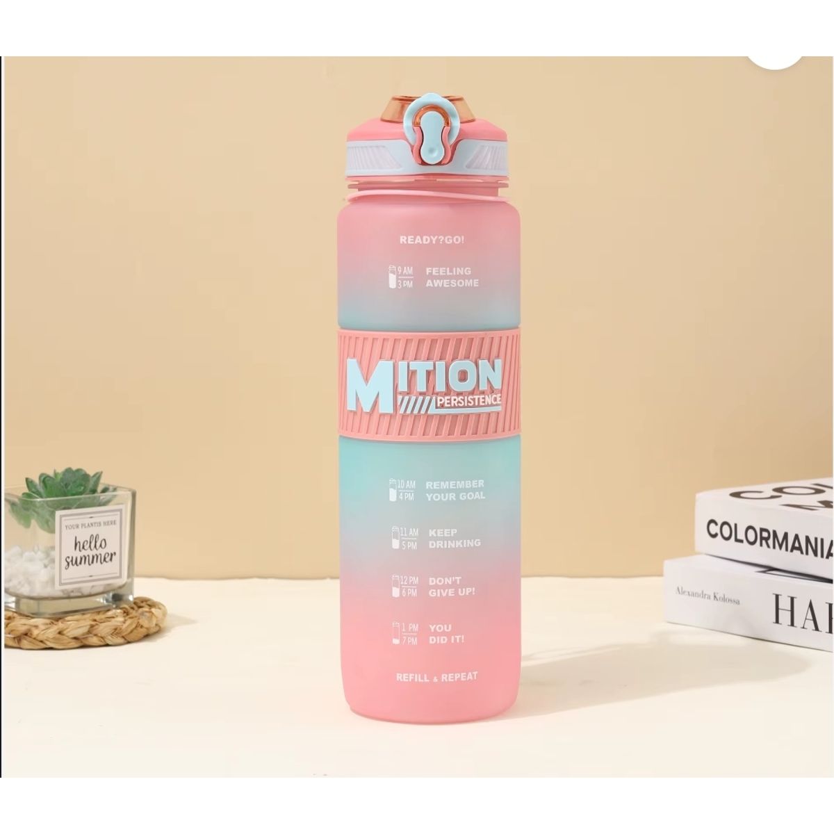 GENERICO - Botella De Agua Motivacional 800ml