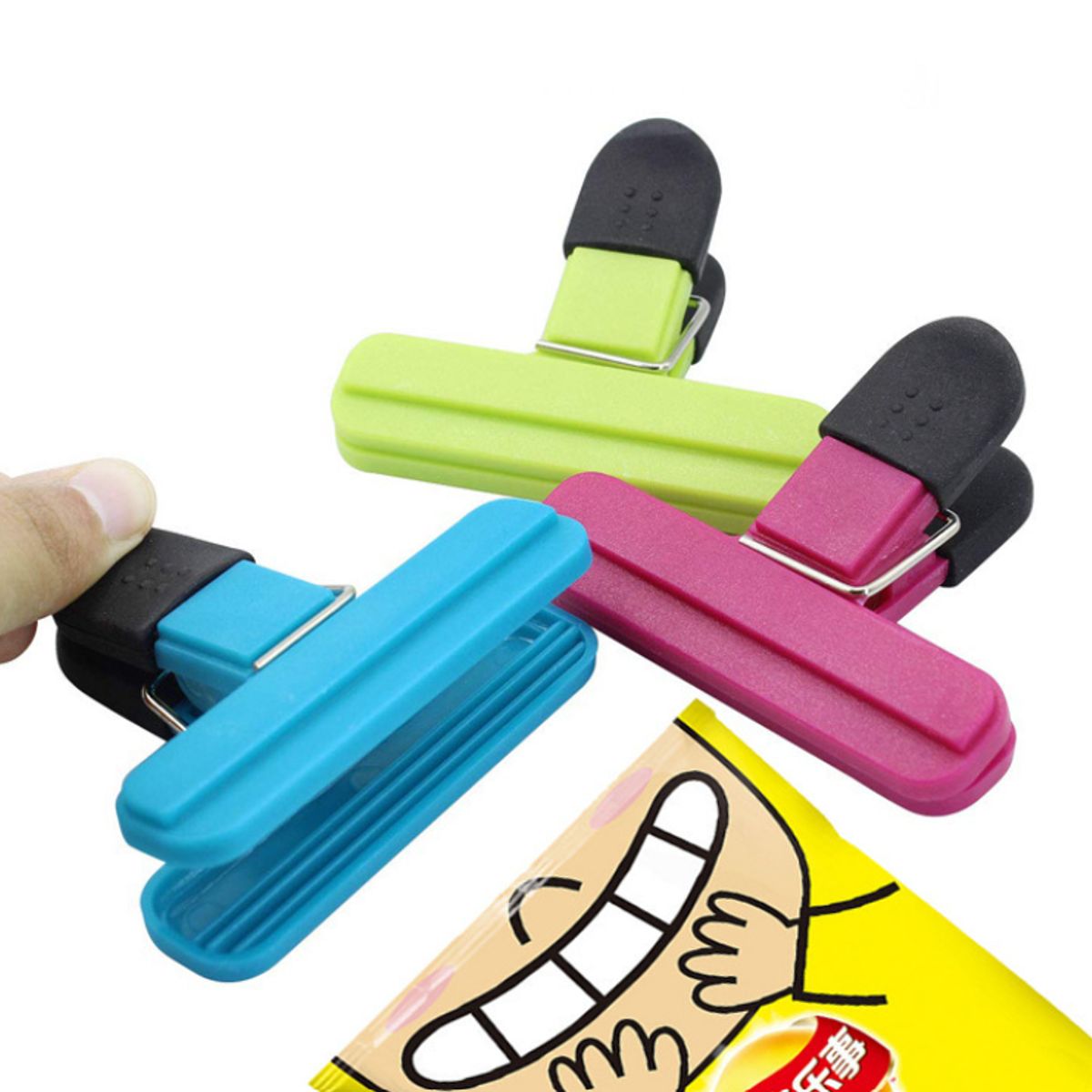 GENERICO - Clips Sellado Fácil Alimentos Conservación Cocina X3
