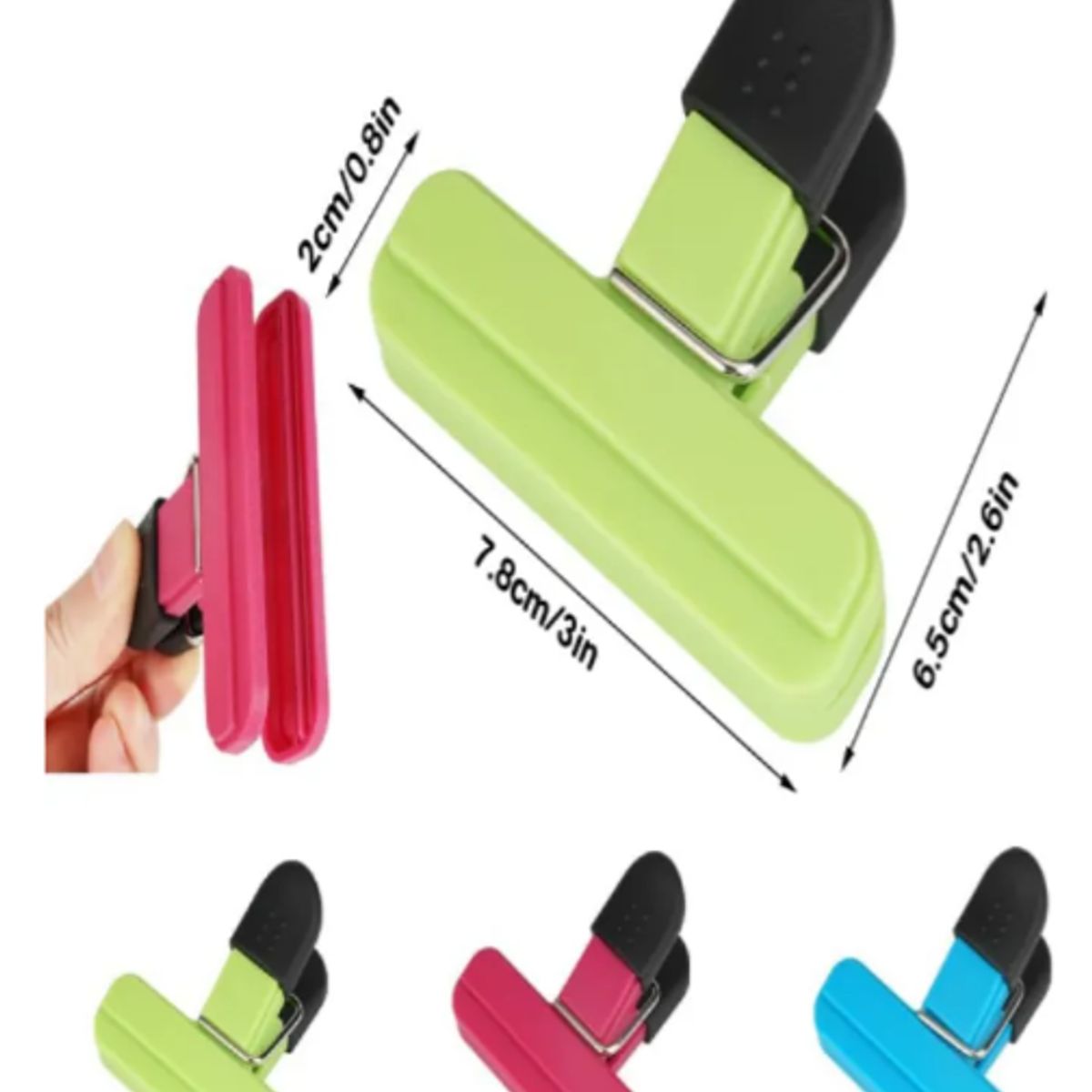GENERICO - Clips Sellado Fácil Alimentos Conservación Cocina X3
