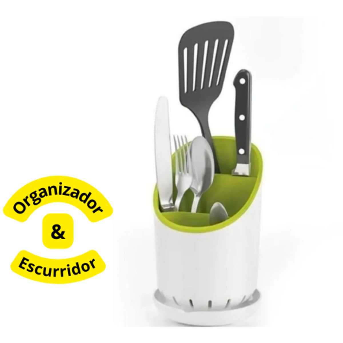 MOVI - Escurridor de Cubiertos con drenaje desmontable y base antideslizante