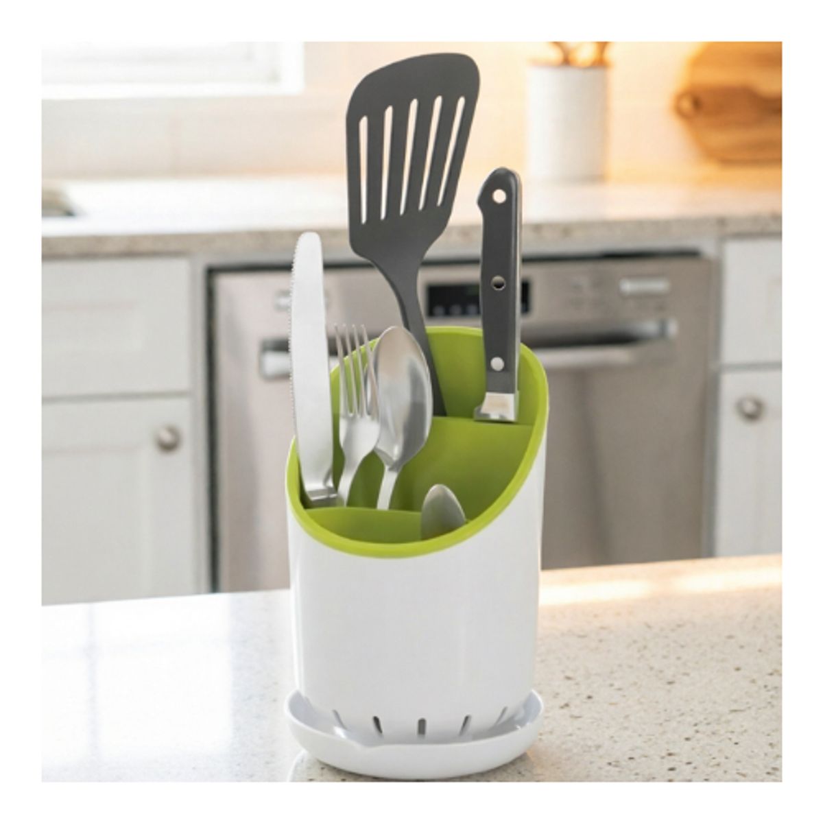 MOVI - Escurridor de Cubiertos con drenaje desmontable y base antideslizante