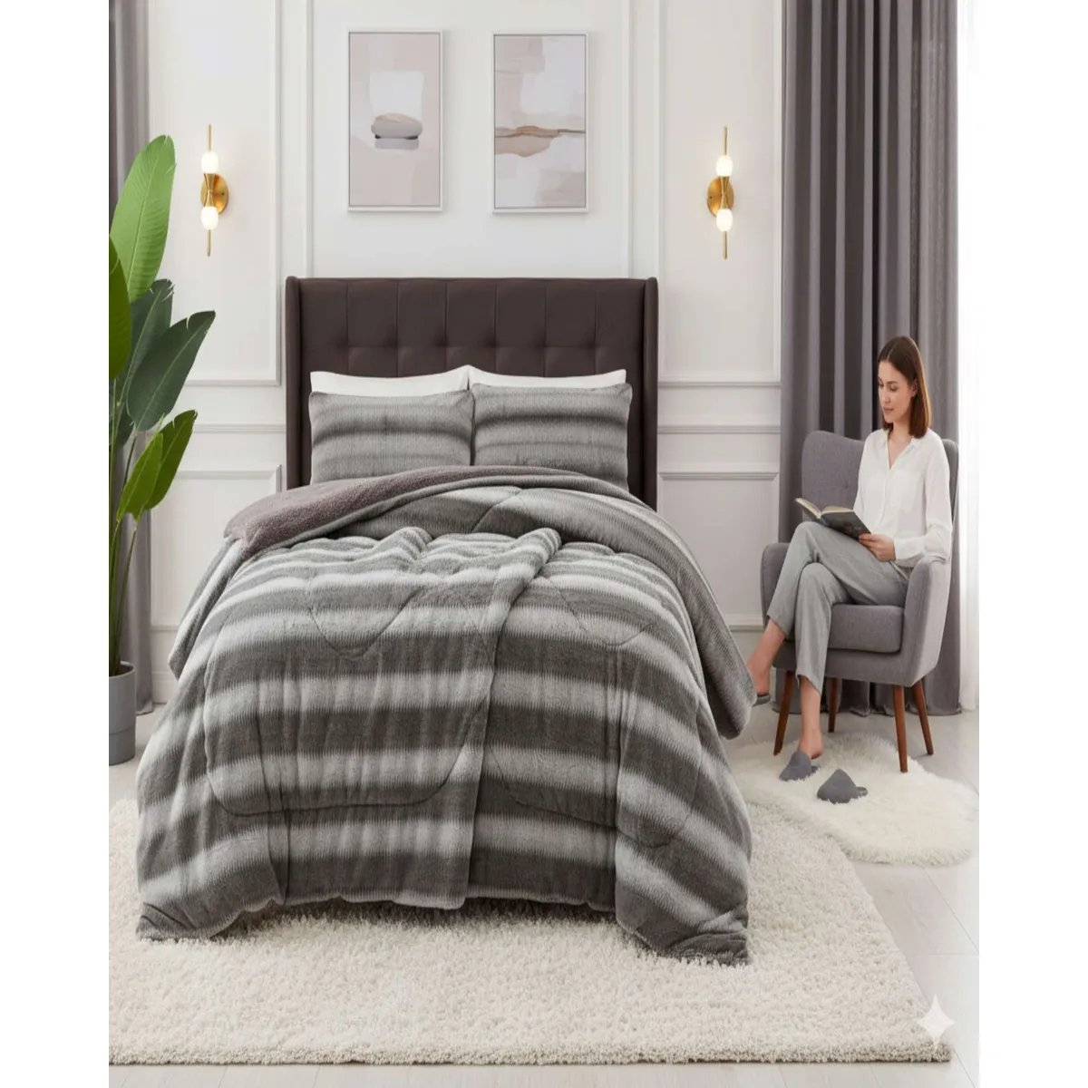 GENERICO - Cubrecama Chiporro Soft Cloud 2 plazas Invierno Premium