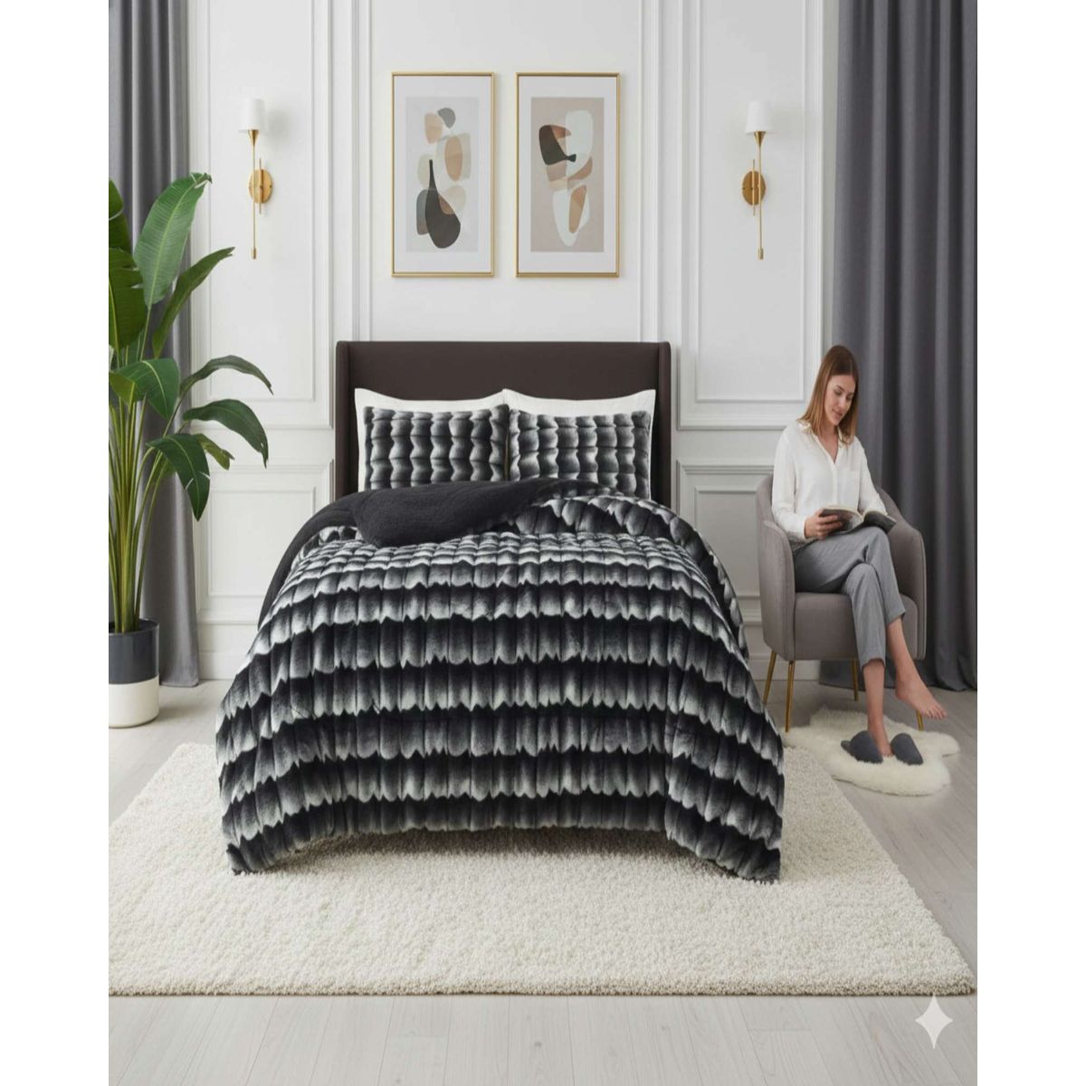 GENERICO - Cubrecama Chiporro Soft Cloud 2 plazas Invierno Premium