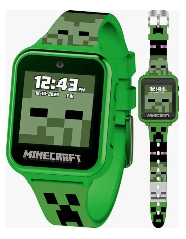 Smartwatch Ninos Tactil Camara Juegos Usb Verde Blanco Mesh Verde Claro Plateado