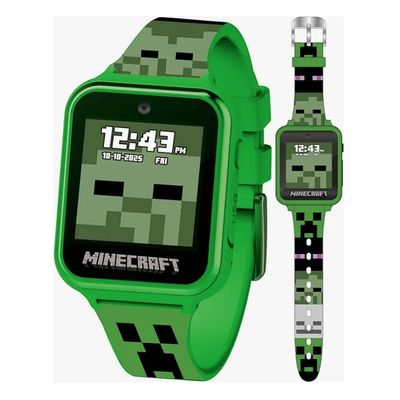 Minecraft Smartwatch Ninos Tactil Camara Juegos Usb Verde