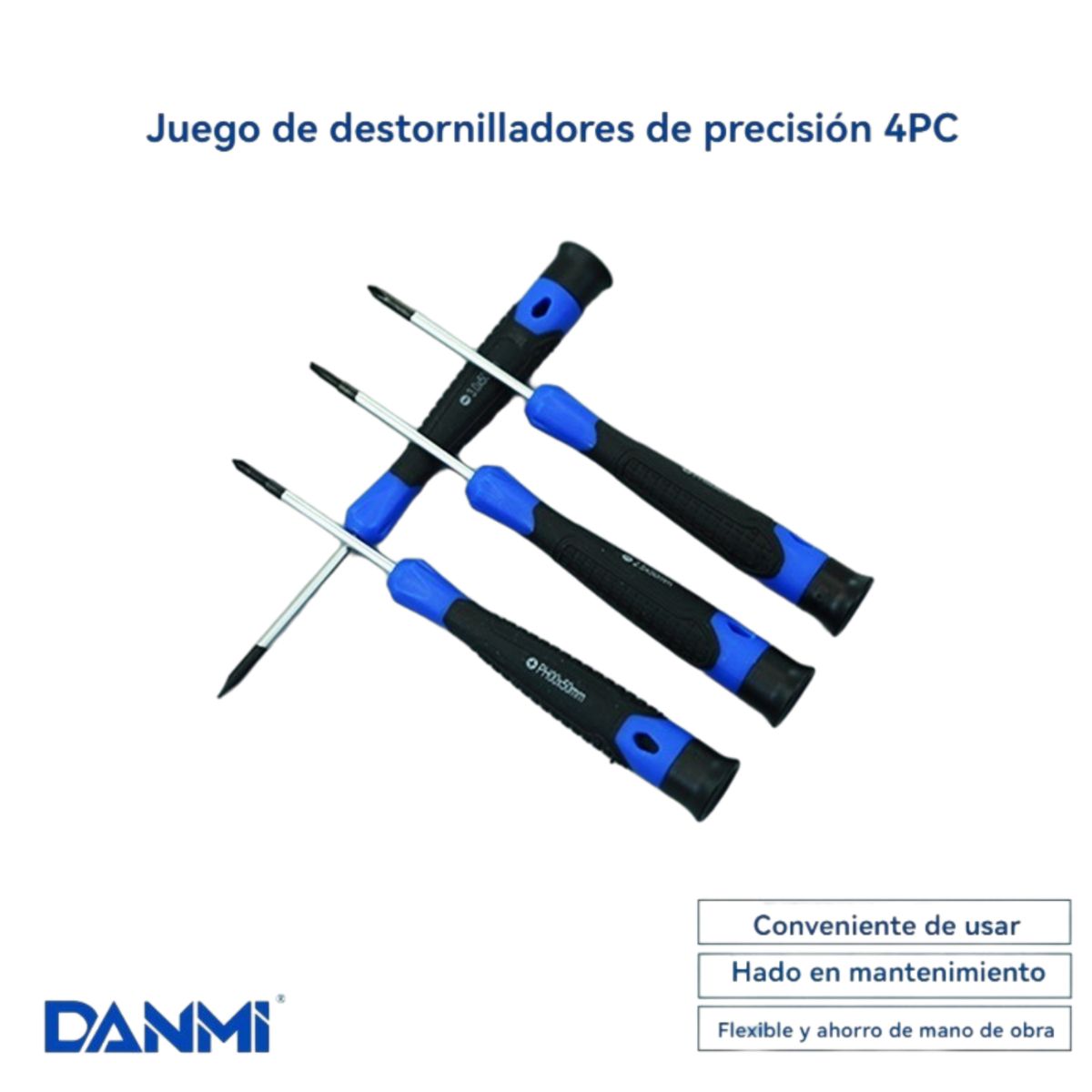 DANMI - Set De Destornilladores Precisión 4 Pzas Danmi