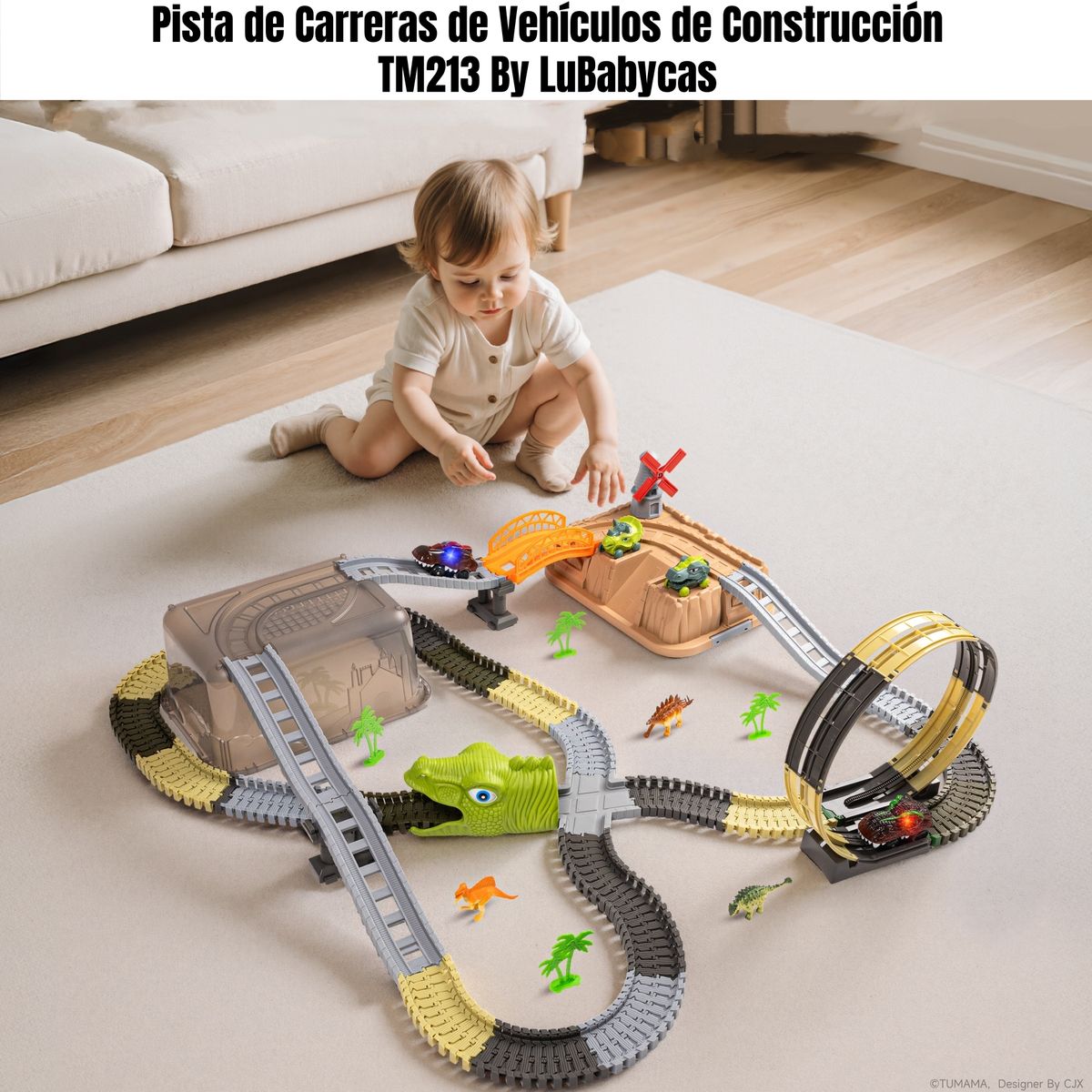 LUBABYCAS - Juguete Didáctico Autopista Eléctrica Caja TM213 Lubabycas