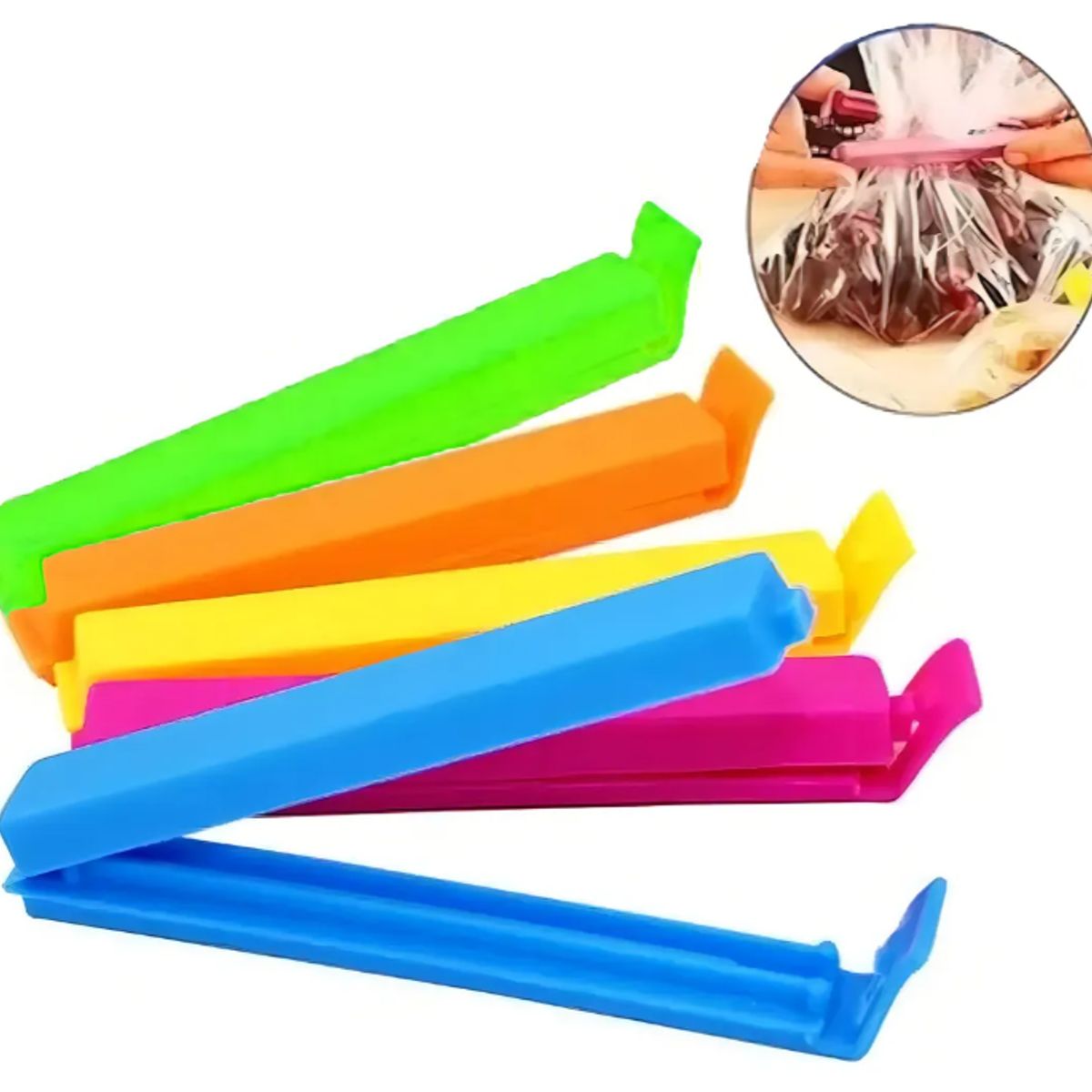GENERICO - Broches Cierra Bolsa  Multicolor Set 5 PIEZAS
