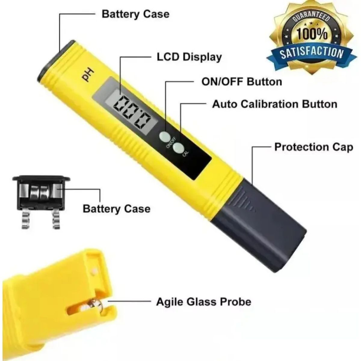 GENERICO - Medidor Digital Ph Acidez Tester Alcalinidad De Liquidos