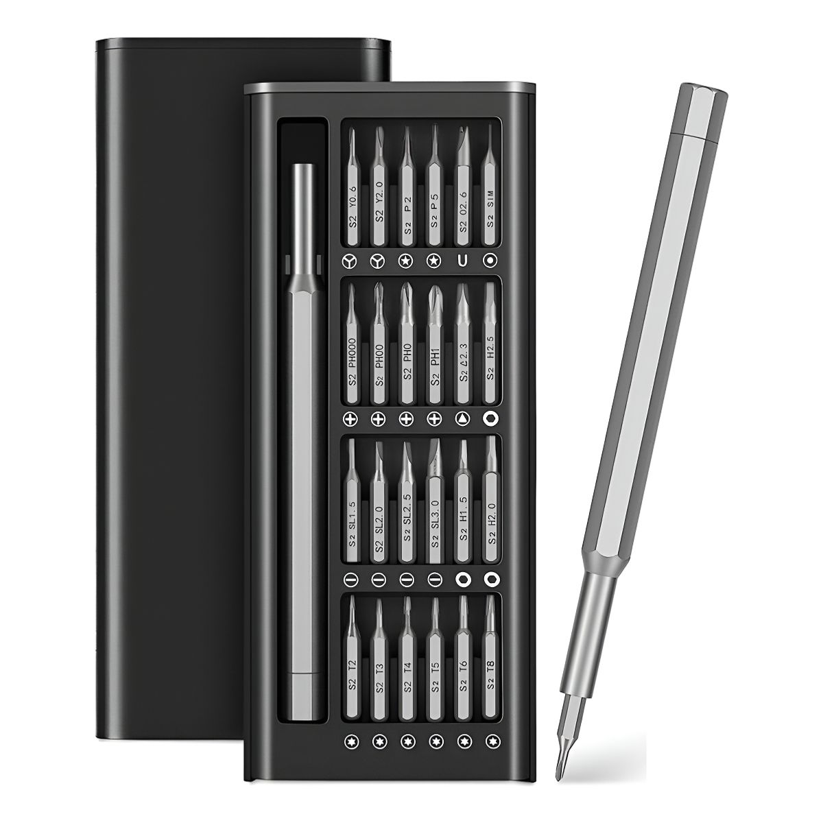 GENERICO - Juego Desatornillador Precision 24 En 1 Reparacion Celulares