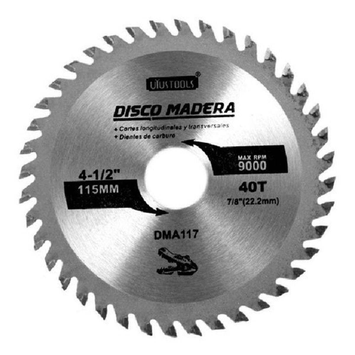 GENERICO - Disco Sierra Circular Madera 115x40 Dientes Dma117 Uyustools