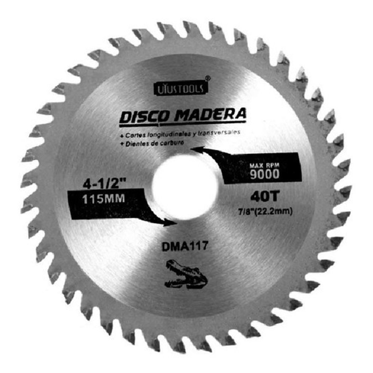 GENERICO - Disco Sierra Circular Madera 115x40 Dientes Dma117 Uyustools