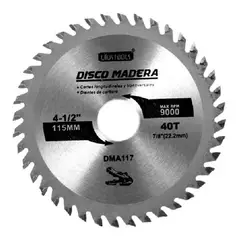 GENERICO - Disco Sierra Circular Madera 115x40 Dientes Dma117 Uyustools