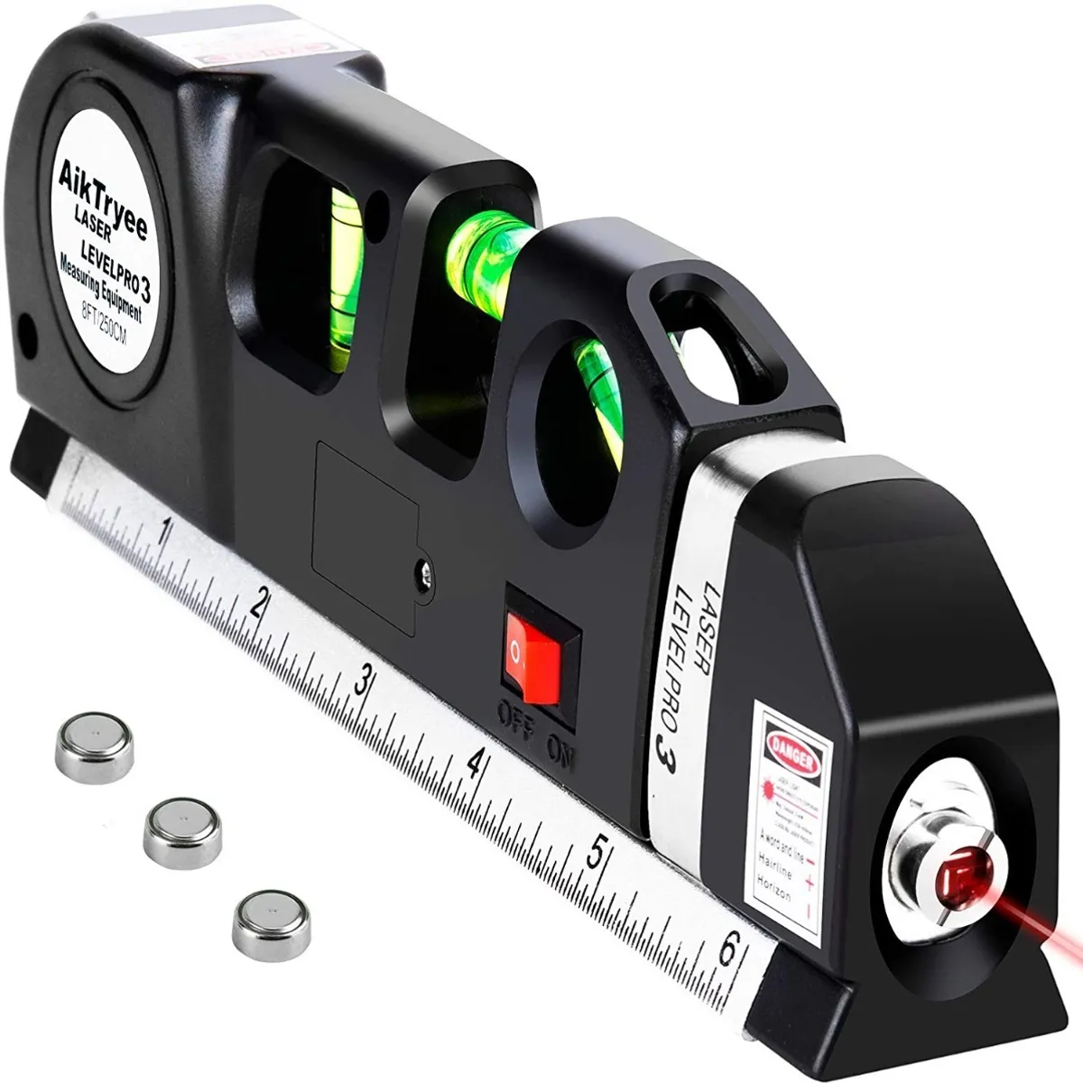 GENERICO - Nivel Laser Cinta Metrica Huincha Regla Pro 3 Multiuso Betensh