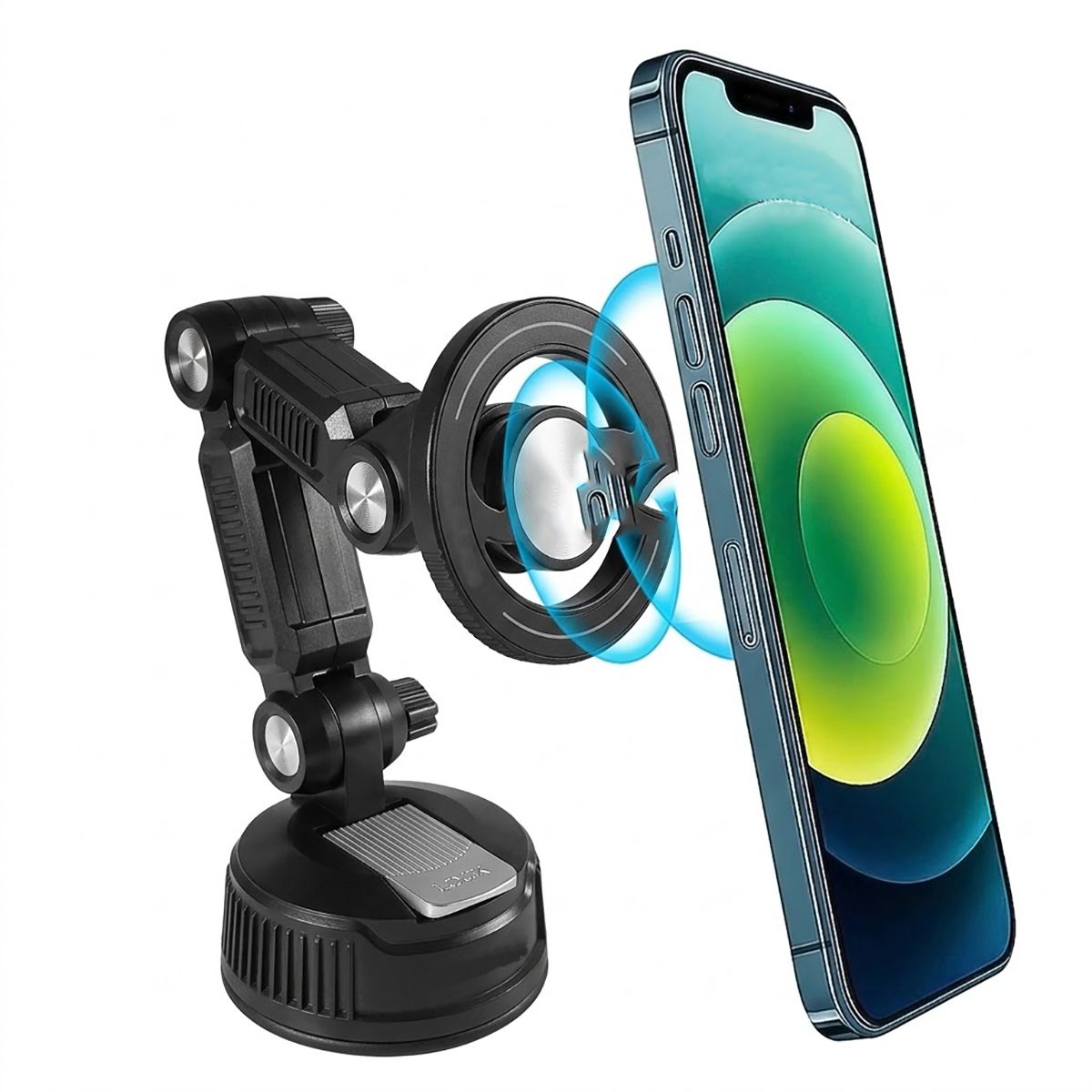 BELKRA - Soporte Celular Base Magnetico Auto Celular 360 Giratorio Negro