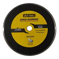GENERICO - Disco Hoja De Diamante Liso Humedo 9 Pulgadas Continuo Negro - Ddu230h