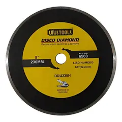 GENERICO - Disco Hoja De Diamante Liso Humedo 9 Pulgadas Continuo Negro - Ddu230h