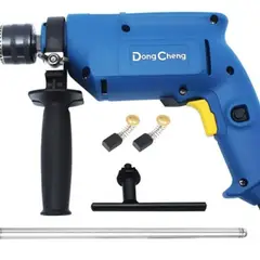 GENERICO - Taladro Percutor Atornillador Eléctrico Impacto 500w 13mm Azul - Dzj02-13