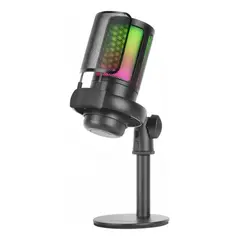 VIDA BUENAS - Micrófono De Condensador Con Soporte Usb Color Negro