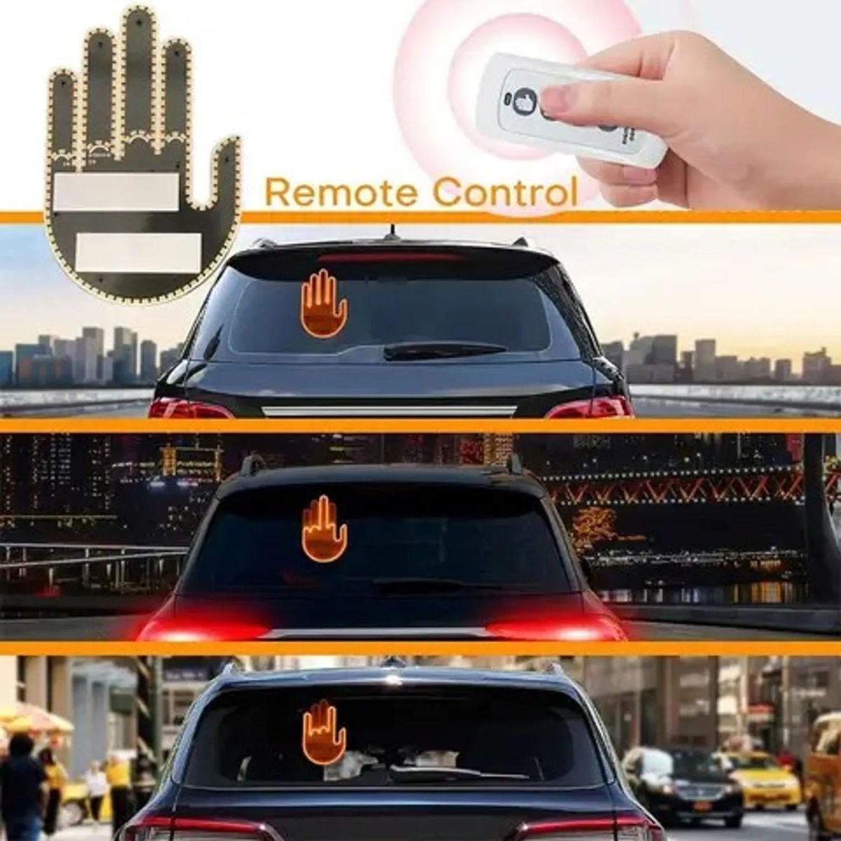 MOVI - Mano Led con 3 gestos Para Autos - Exprésate en Carretera