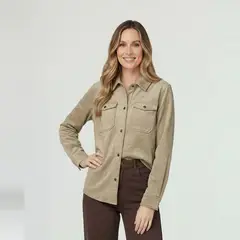 LINEATRE - Camisa Mujer Emilia Beige Lineatré