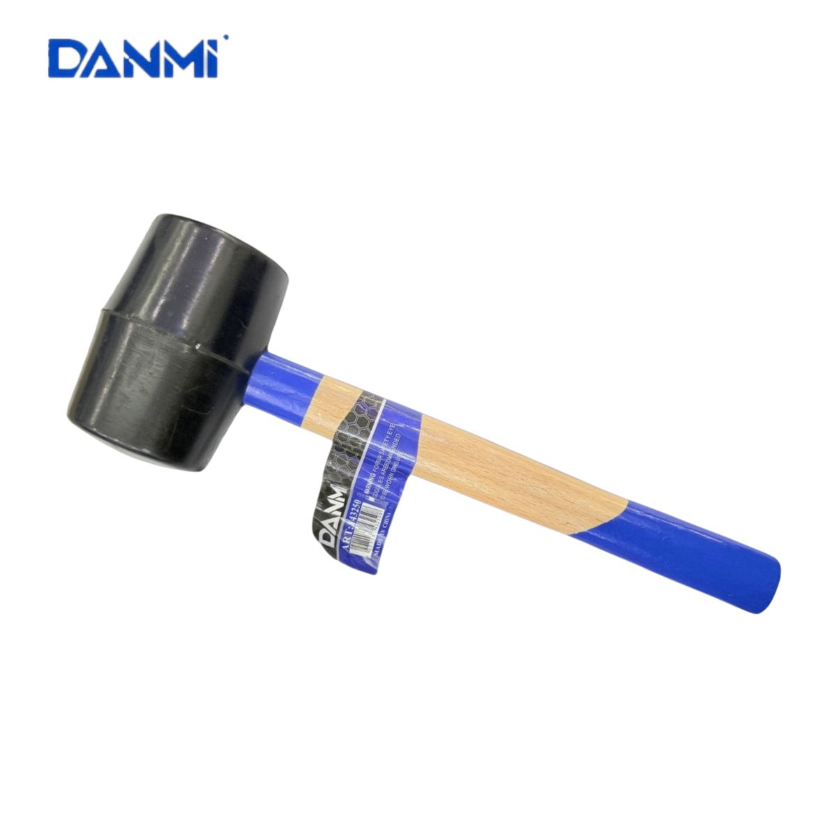 DANMI - Martillo De Goma Con Mango De Madera, Martillo Para Azulejos