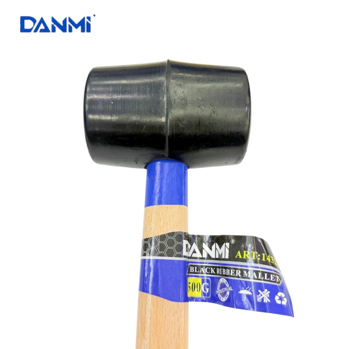 DANMI - Martillo De Goma Con Mango De Madera, Martillo Para Azulejos