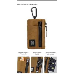 GENERICO - Mini Billetera Tarjetero Rockbros Bolso EDC Ciclismo - Cafe