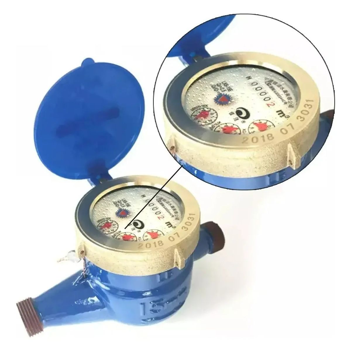 GENERICO - Medidor Remarcador De Agua Con Conexión 12 15mm