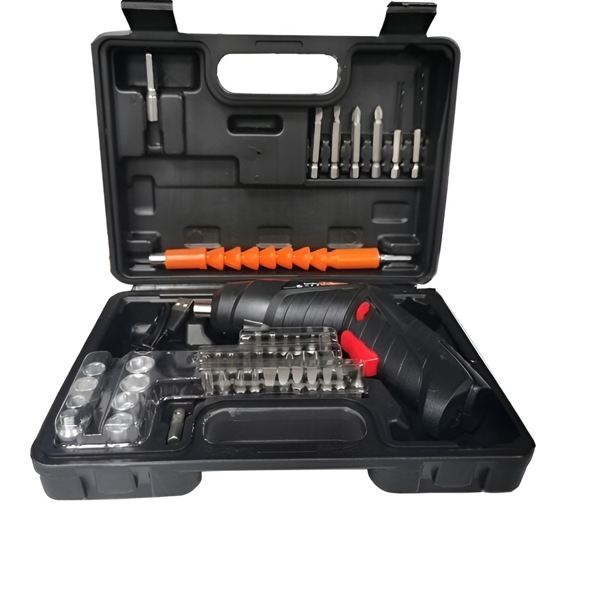 GENERICO - Taladro Destornillador Inalámbrico 45 Accesorios Maleta Color Negro Frecuencia 50 Hz x 60 Hz