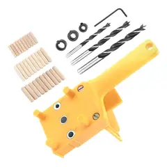 GENERICO - Set 41 Guia Plantilla Para Tarugos De Madera Amarrillo 288025