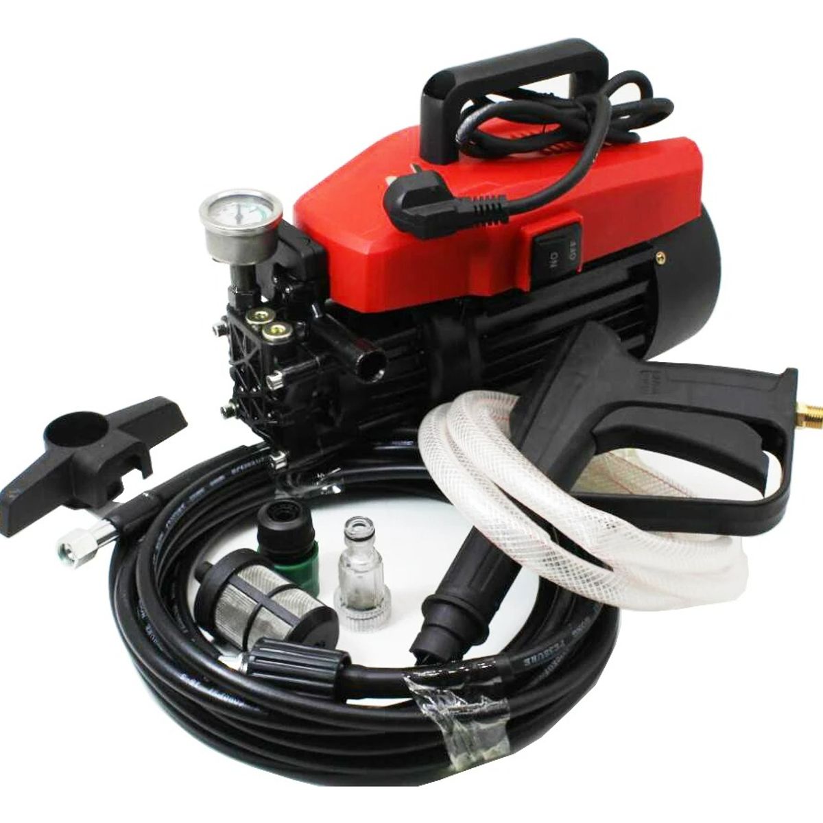 GENERICO - Hidrolavadora Industrial 2200psi 10 Lmin 2600w Autolavado Color Rojo - 271040 Frecuencia 50 Hz