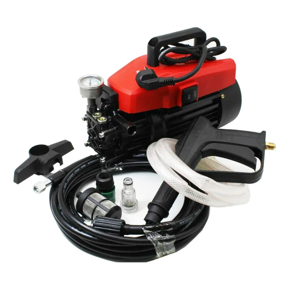 GENERICO - Hidrolavadora Industrial 2200psi 10 Lmin 2600w Autolavado Color Rojo - 271040 Frecuencia 50 Hz