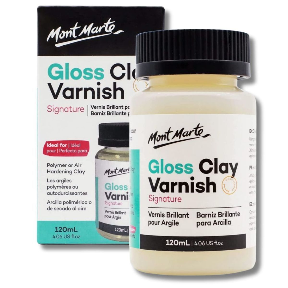 MONT MARTE - Mont Marte Barniz Brillante para Arcilla y Cerámica 120ml