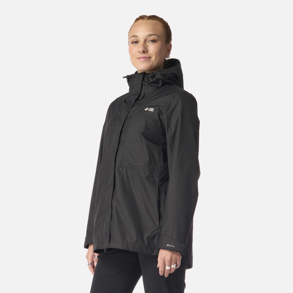 HAKA HONU - Chaqueta Mujer Corteza Negro Haka Honu