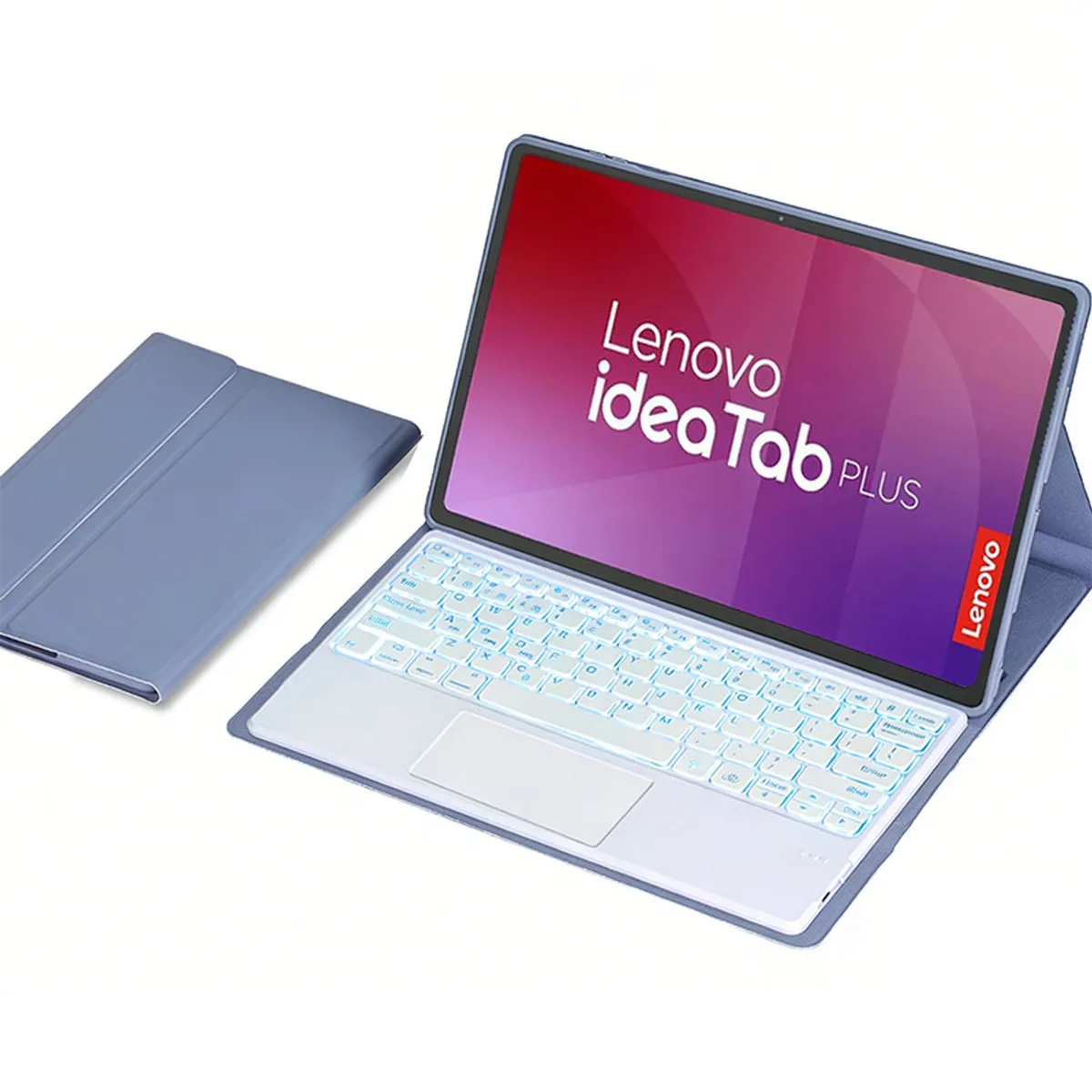 LENOVO - Tablet Lenovo Pad Plus 12 8+128 12.1Resolución 2.5K WIFI-Gris+Teclado luminsos Morado