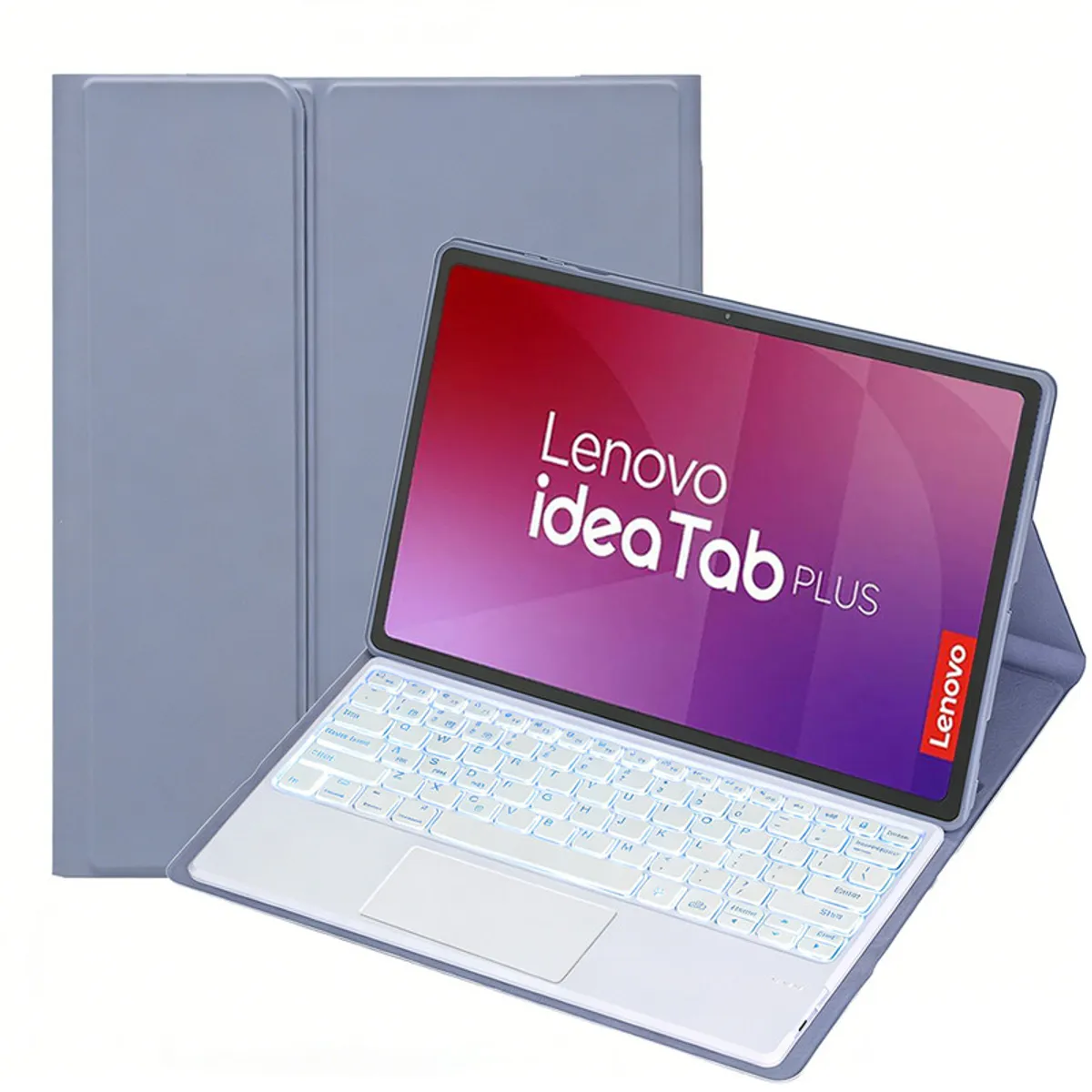 LENOVO - Tablet Lenovo Pad Plus 12 8+128 12.1Resolución 2.5K WIFI-plata+Teclado luminsos Morado