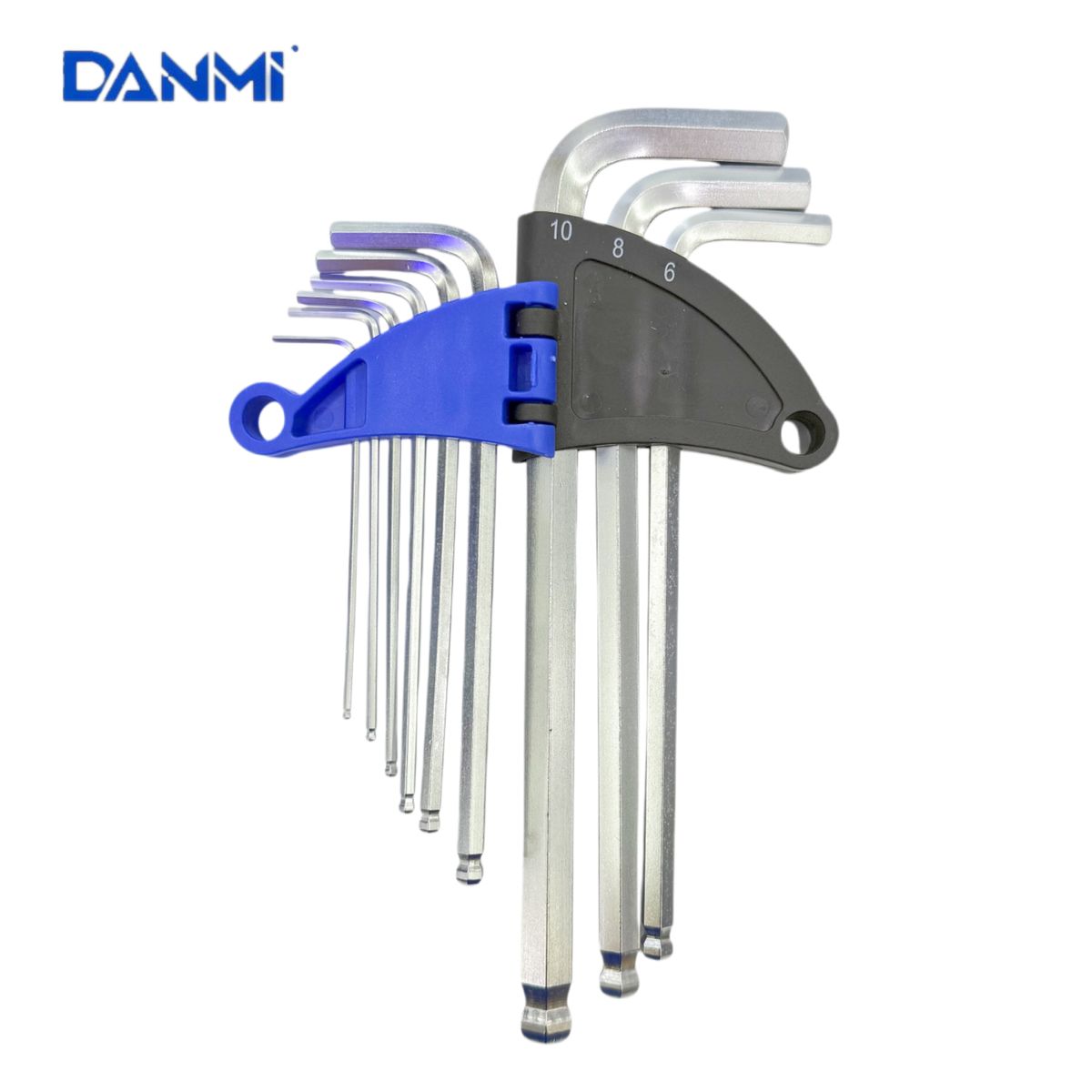 DANMI - Set Juego De Llaves Allen Hexagonal . M . 9 Pzs Danmi