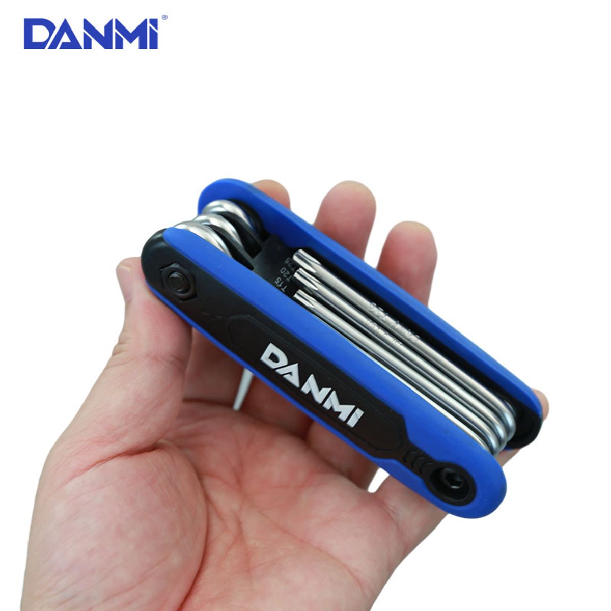 DANMI - Juego De Llaves De Cabeza Plana Hexagonales Plegables Danmi