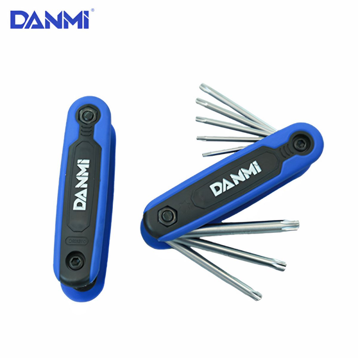 DANMI - Juego De Llaves Hexagonales Y Torx Plegables De 8 Piezas