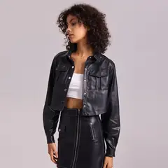 EASTONE - Chaqueta Negra para Mujer Estilo Casual y Elegante