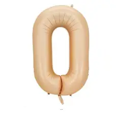 GENERICO - Globo metalico Número 0 oro rosa 32"