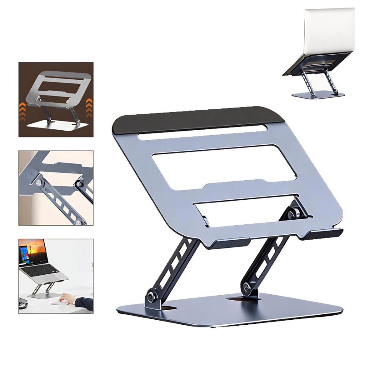 GENERICO - Soporte Base Para Notebook General Giro 180 Multifuncional