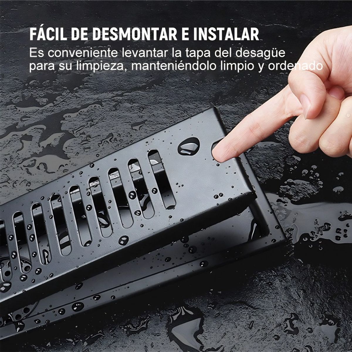 GENERICO - Drenaje Piso Ducha Cubierta Eliminación Acero Inoxid 10x60cm