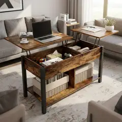 UENMI - Mesa De Centro Elevable Para Living 110x48x50cm