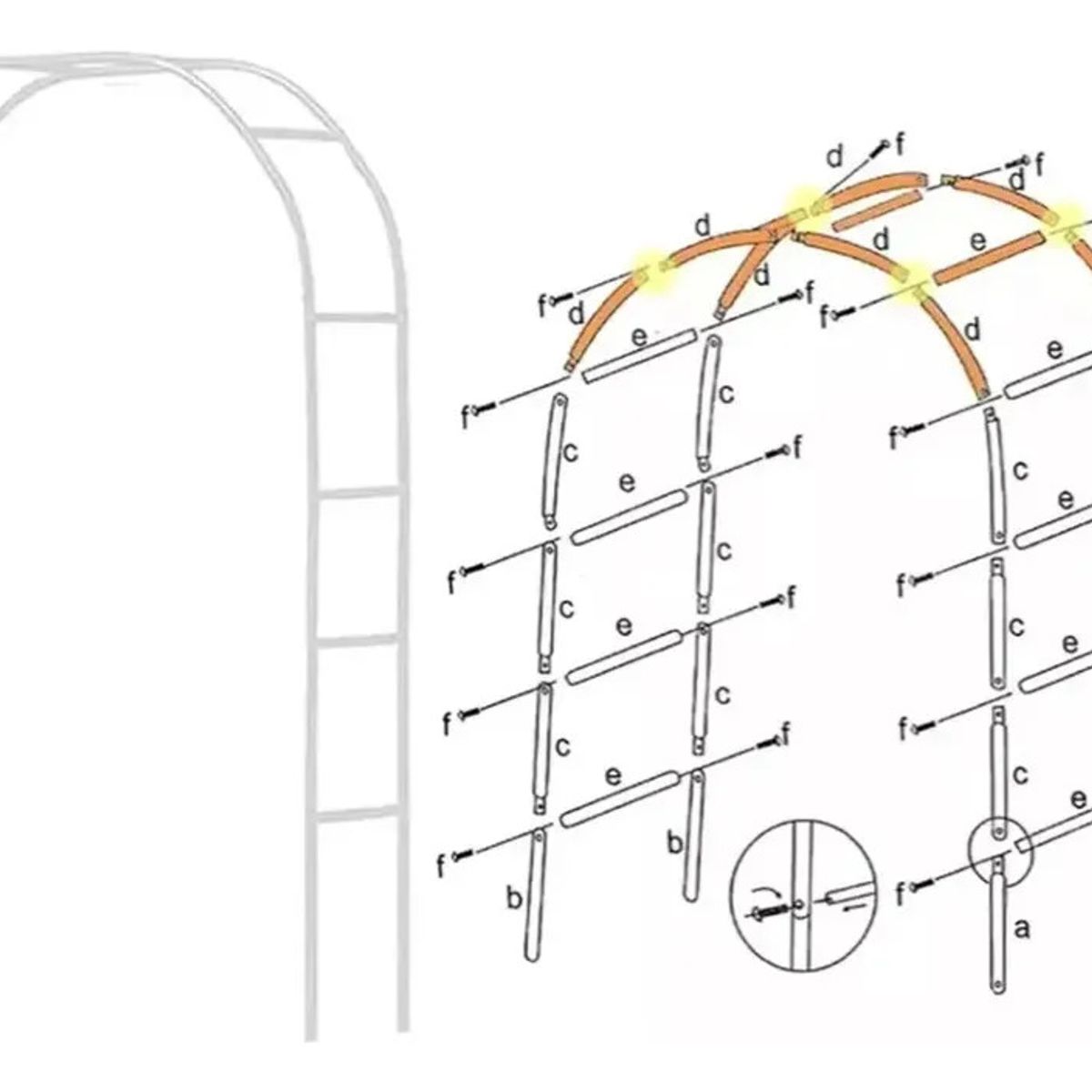 U BUY - Arco Jardín Plantas Globos Matrimonio Metal Altura Ajustable