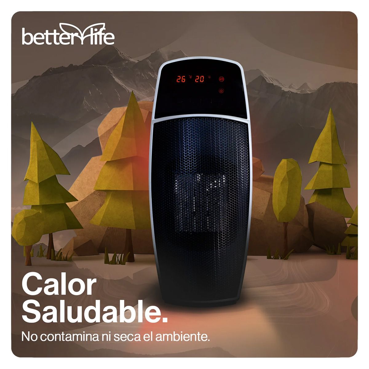 BETTERLIFE - Termoventilador Digital WiFi 15 m²