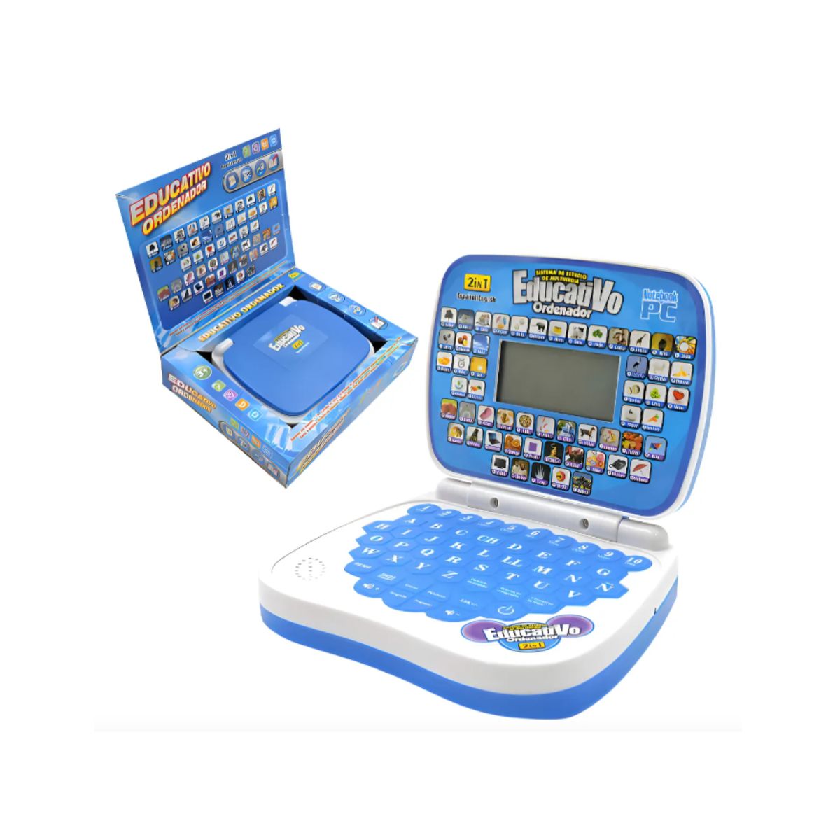 GENERICO - Ordenador Didactico Computadora Educativo Notebook Azul