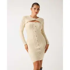 GUESS - Vestido Ls Shrug Cable Daphne Multicolor