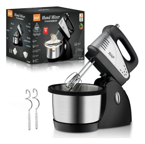 Batidora De Pedestal 5 Velocidades 800w Raf R.6661 Negro 50hz-60hz